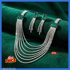 Western Silver Party Jewellery Set with Tassel Earrings