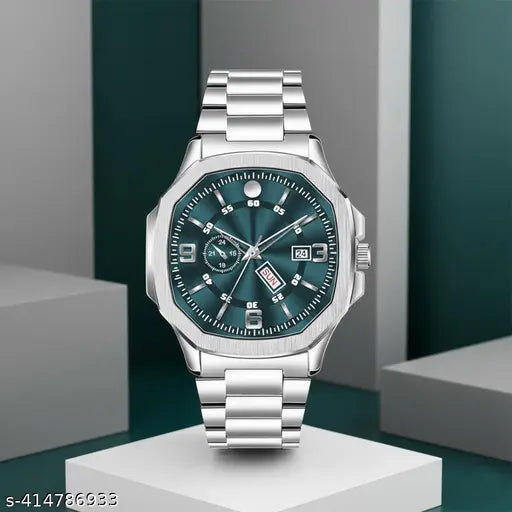 Katori Square Green Dial Analog Watch for Men