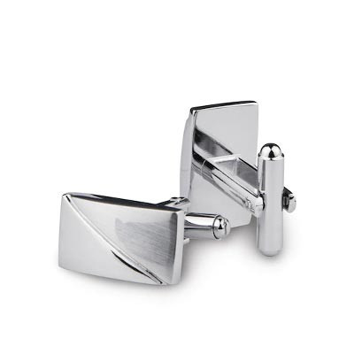 Silver-Toned The Frisky Stone Cufflink