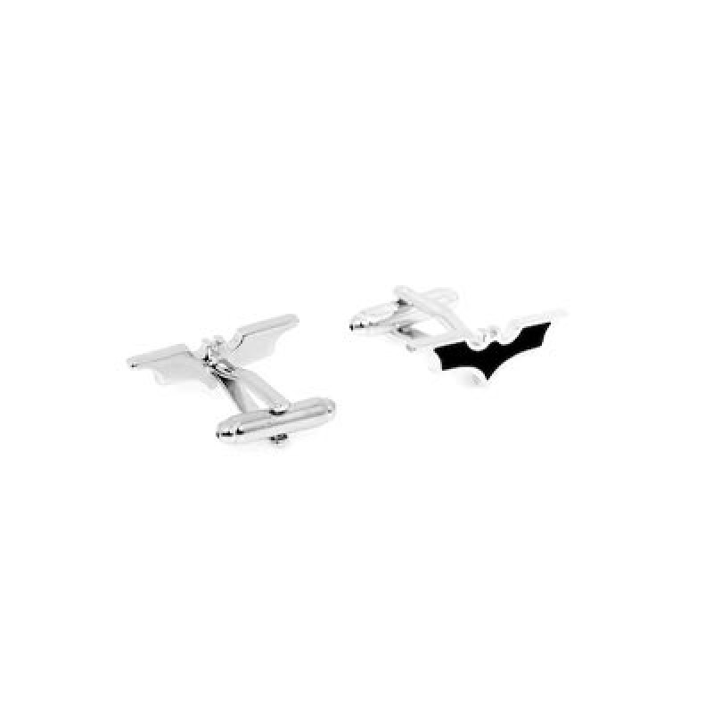 Black & Silver-Toned Quirky Cufflinks