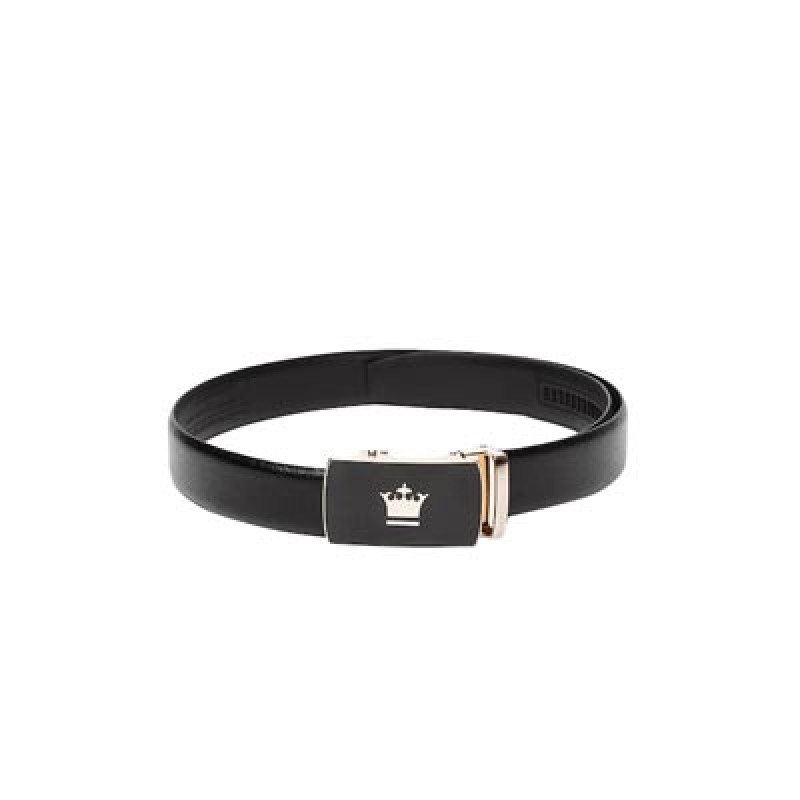 Men Black Leather Belt