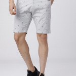 Men Charcoal Grey Solid Regular Fit Regular Shorts