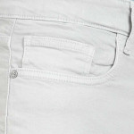 Men Grey Slim Fit Mid-Rise Denim Shorts